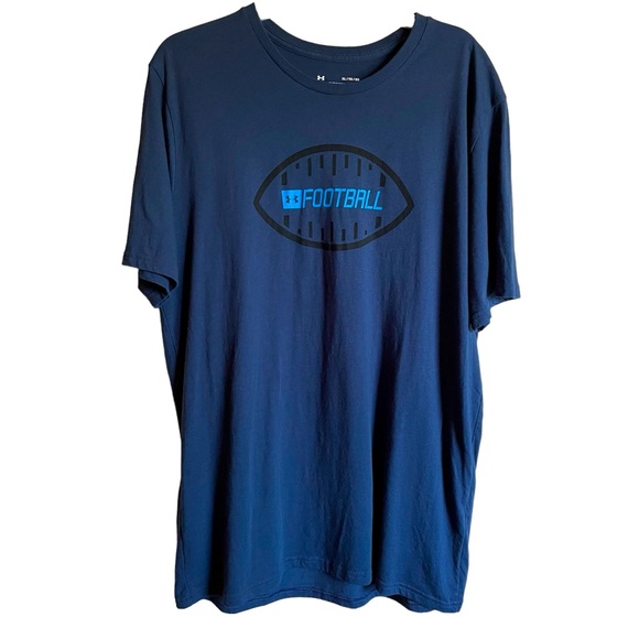 Men’s UA Under Armour Football T Shirt Navy XL - Picture 1 of 8